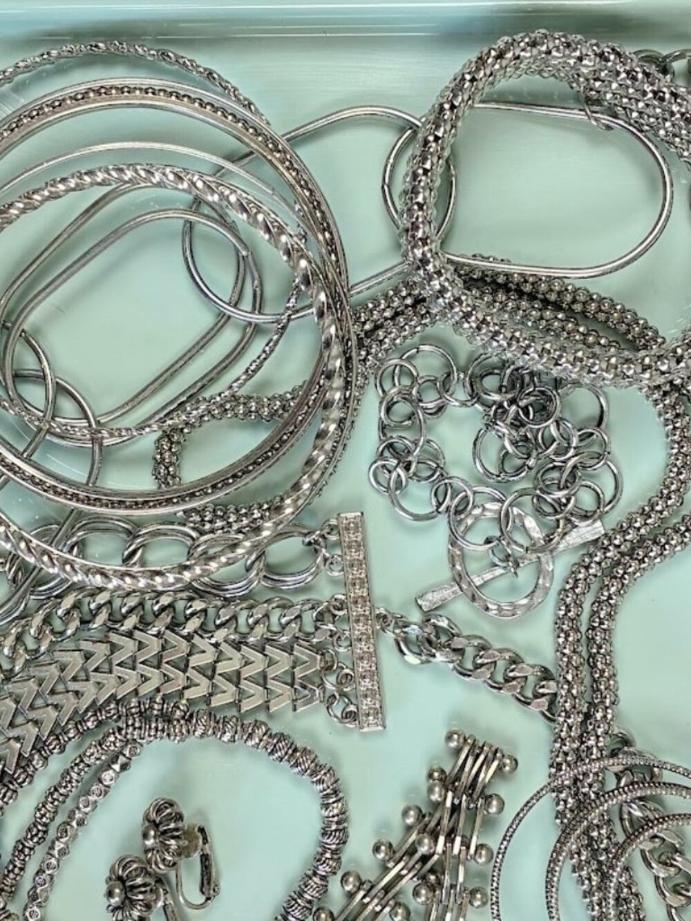 Jewelry Lot Silver Tone Wearable Costume Craft Gift Favor Prize 35 Pcs. Fun Mix - Picture 5 of 9